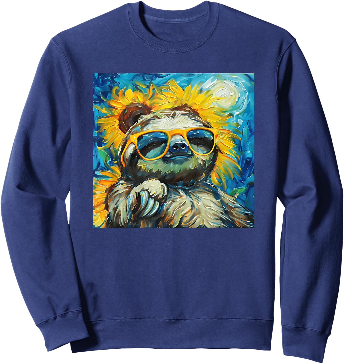 Funny sloth art Sweatshirt - Sweatshirt | Navy