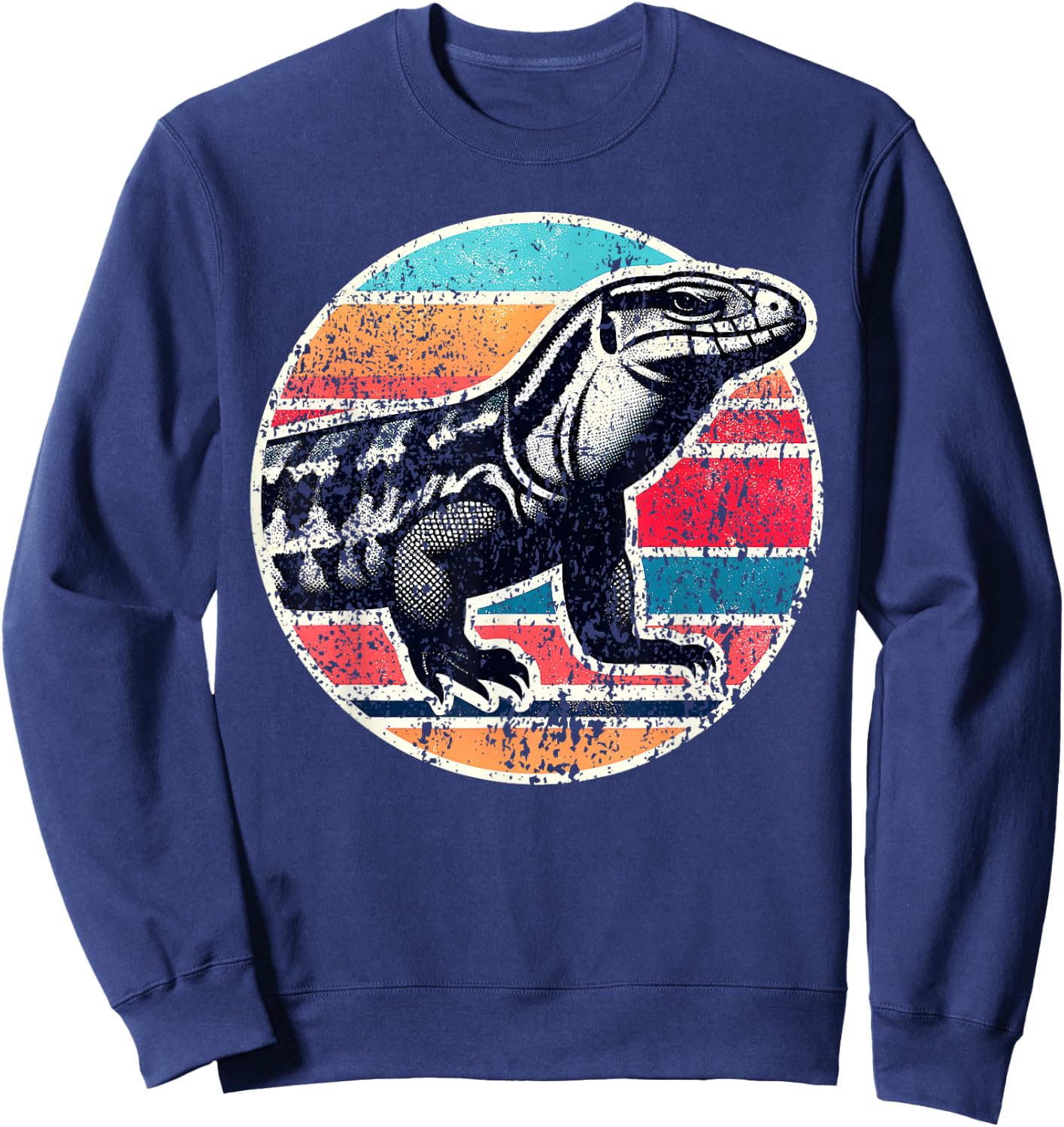Tegu Lover I Vintage Tegu Lizard I Giant Tegu Sweatshirt - Sweatshirt | Navy