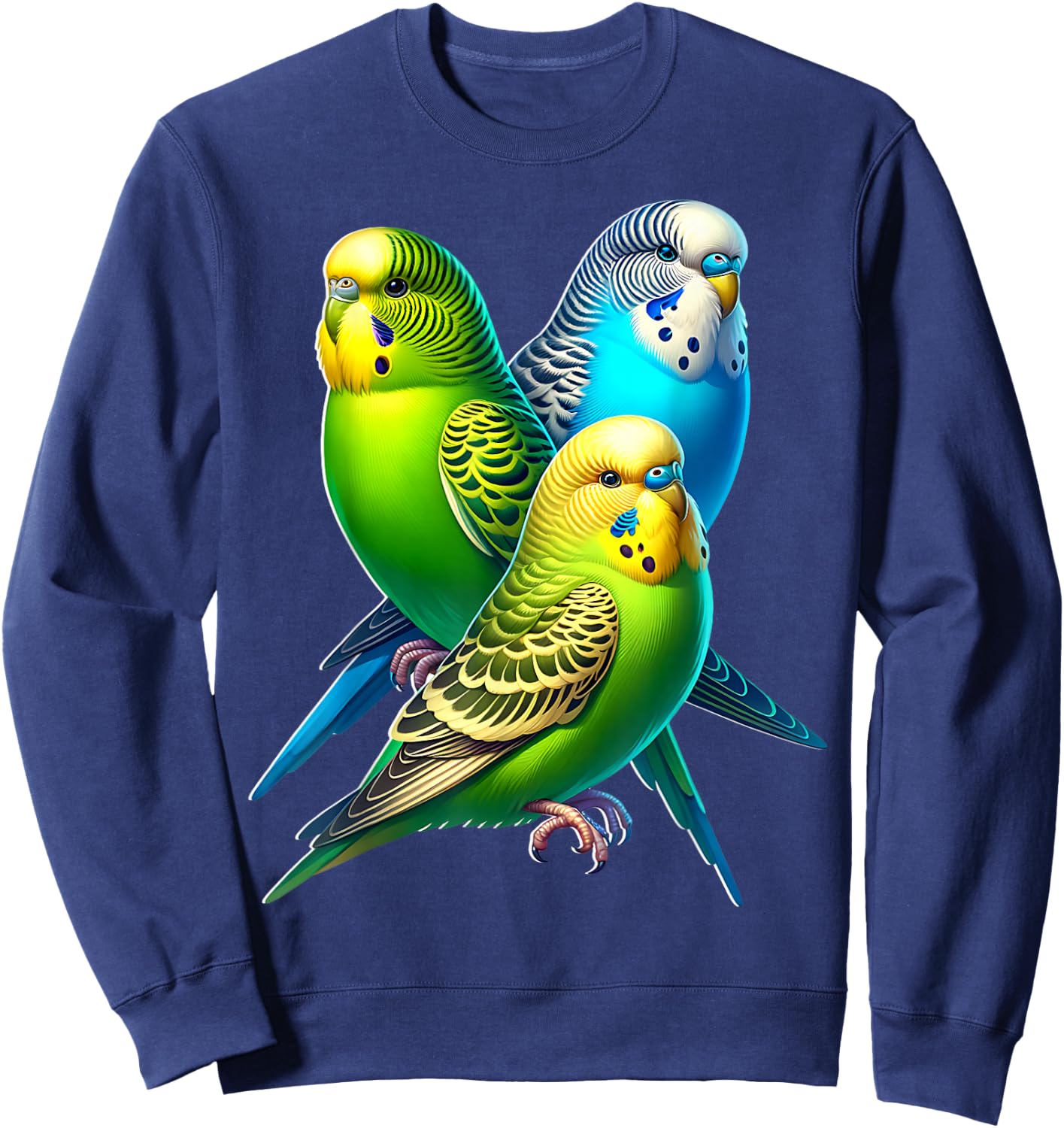 Funny Budgie Budgerigar Design Sweatshirt - Sweatshirt | Navy