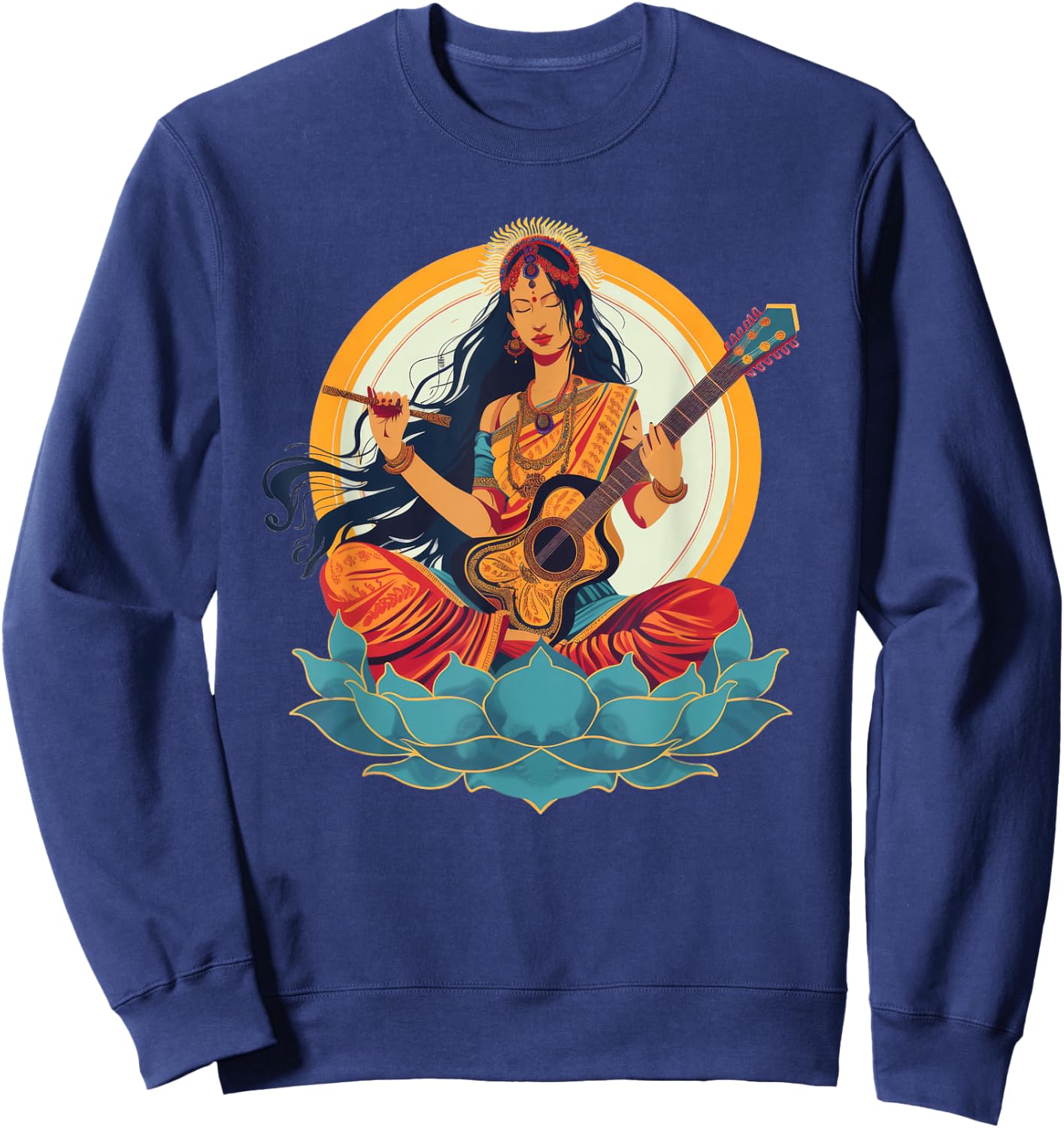 Saraswati 90s Retro Sweatshirt - Sweatshirt | Navy