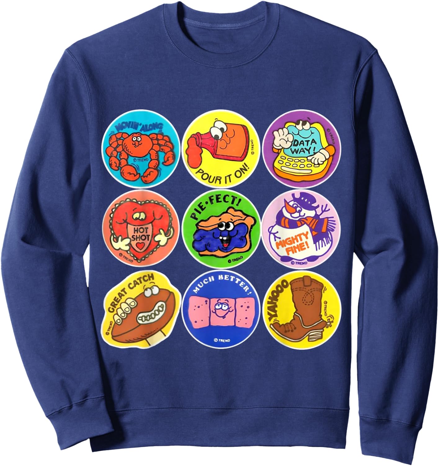 Scratch And Sniff Sticker Ice Cream, Scooper Dooper! Vintage Sweatshirt - Sweatshirt | Navy