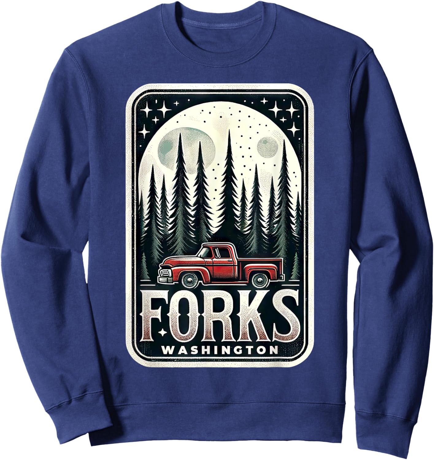 Forks Washington - Graphic Sweatshirt - Sweatshirt | Navy