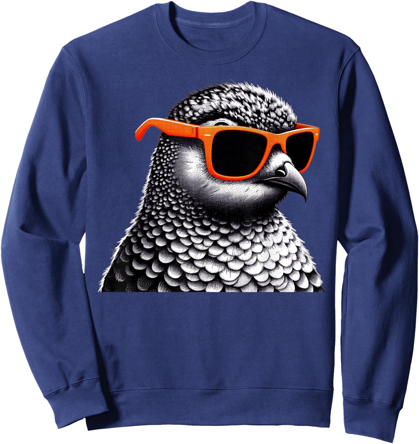 Cool Ptarmigan Bird Wearing Sunglasses Graphic Art Sweatshirt - Sweatshirt | Navy