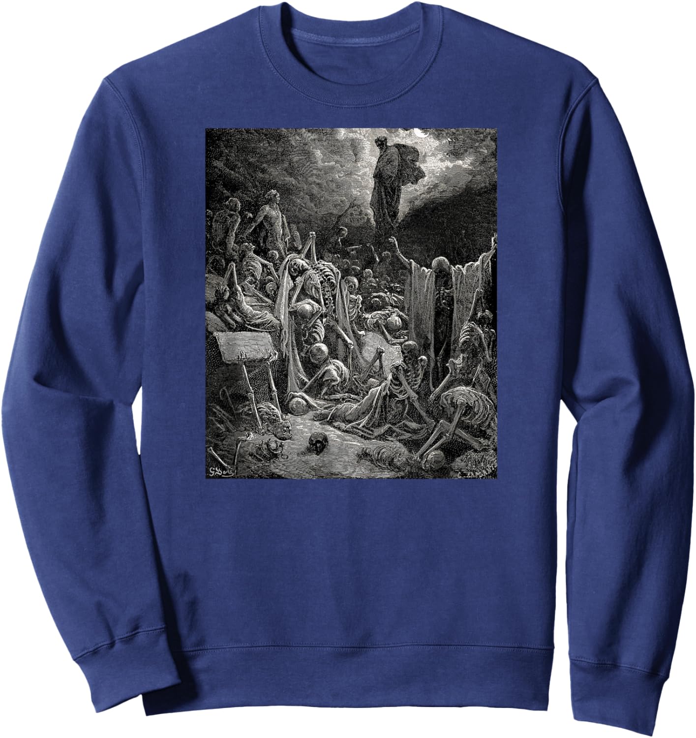 The Vision of the Valley of Dry Bones Gustave Dore Sweatshirt - Sweatshirt | Navy