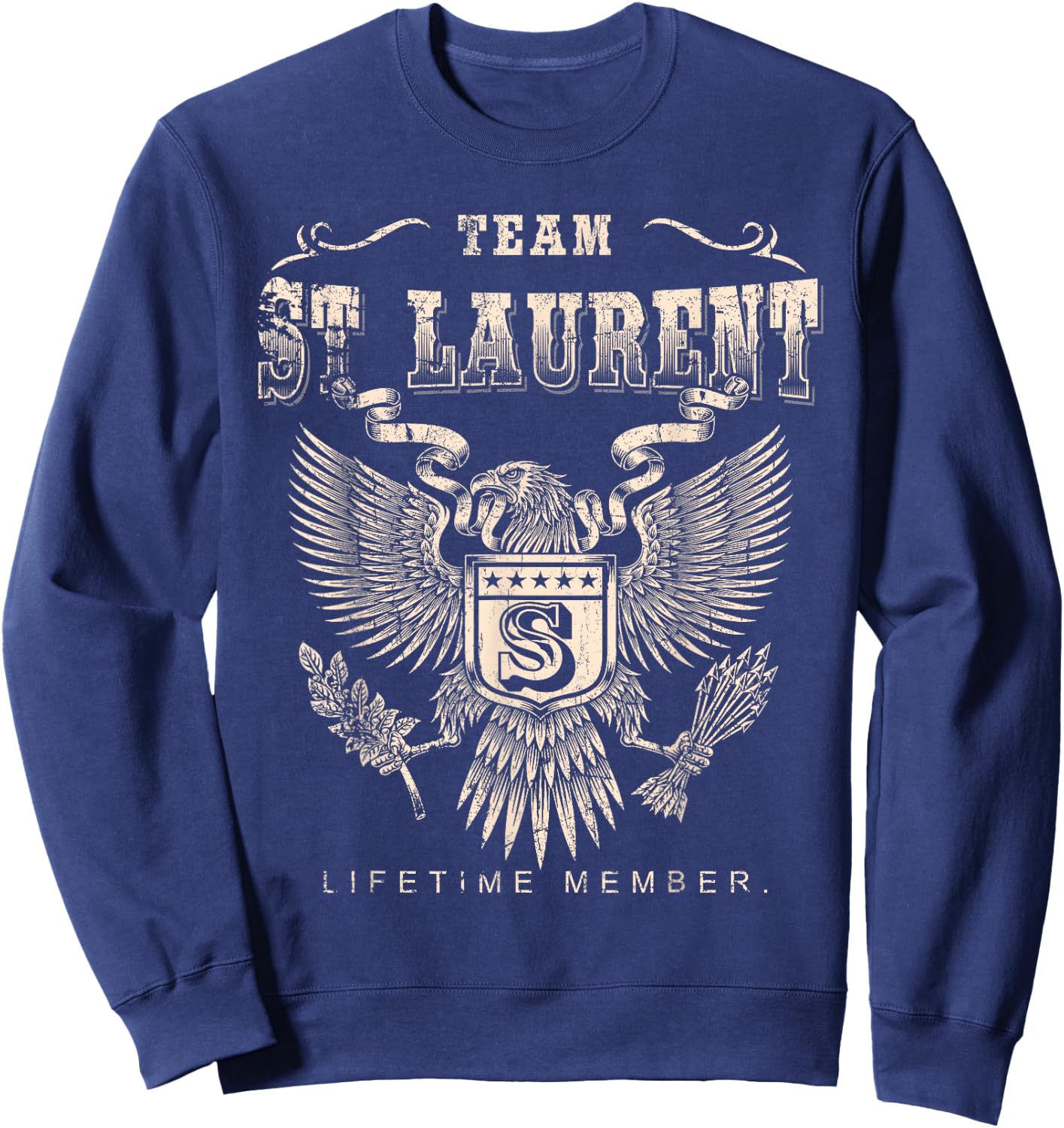 Team St Laurent Lifetime Member - St Laurent Name Sweatshirt - Sweatshirt | Navy