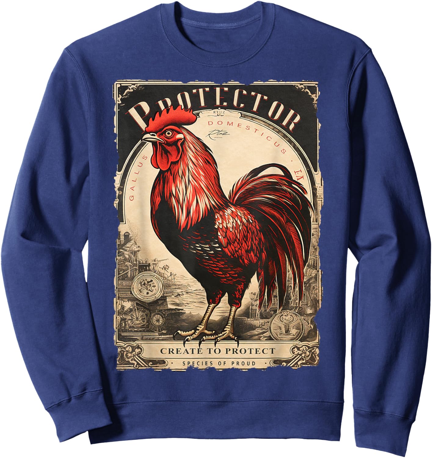 Aesthetic Clothes Retro Vintage Streetwear Fashion Women Men Sweatshirt - Sweatshirt | Navy