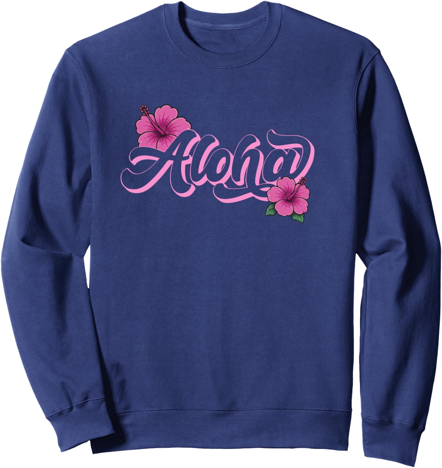Hawaii Aloha Vacation Hibiscus Sweatshirt - Sweatshirt | Navy
