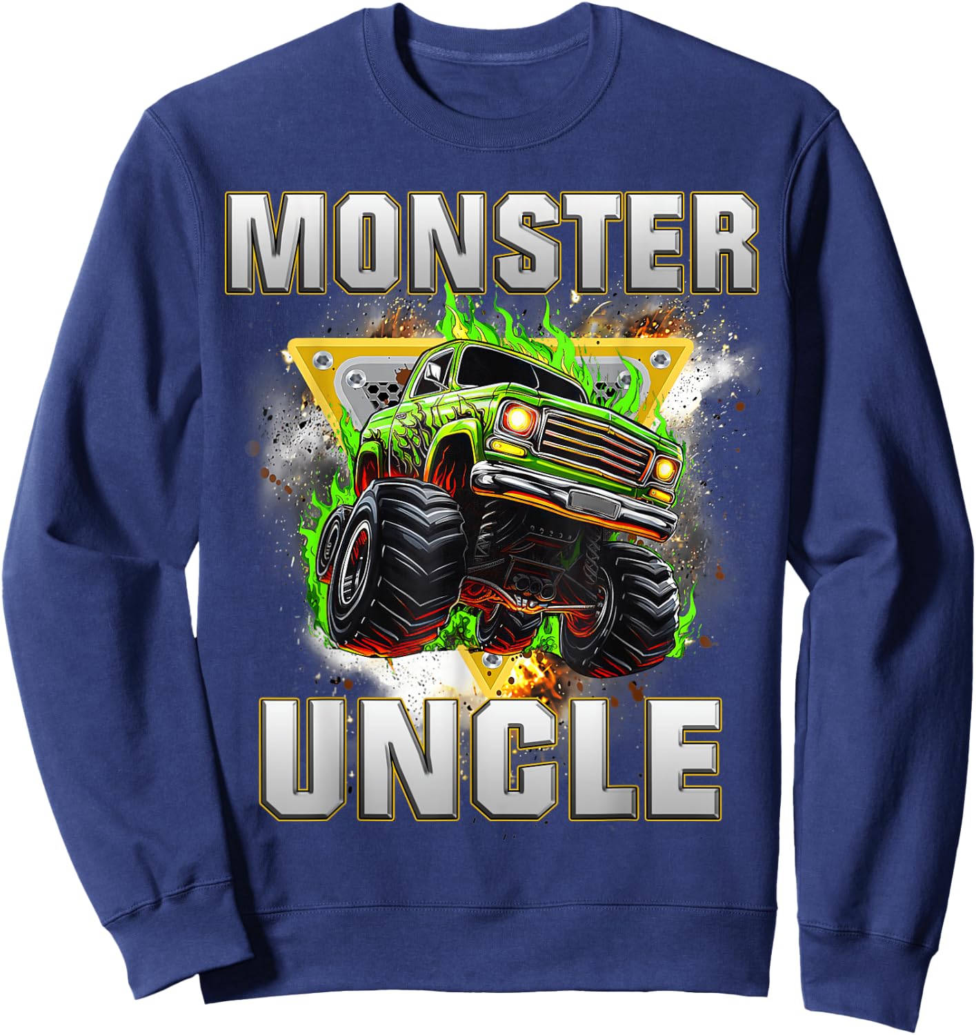 Monster Truck Uncle Monster Truck Are My Jam Adults Kids Sweatshirt - Sweatshirt | Navy