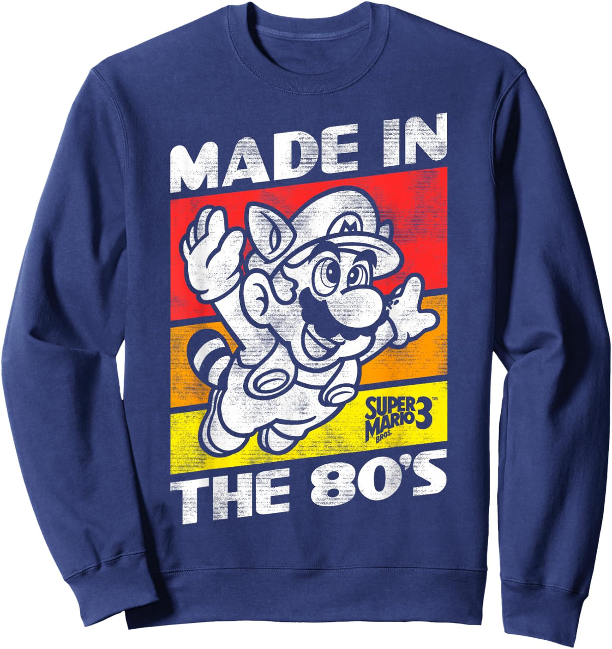 Nintendo Super Mario 3 Made In The 80's Sweatshirt - Sweatshirt | Navy