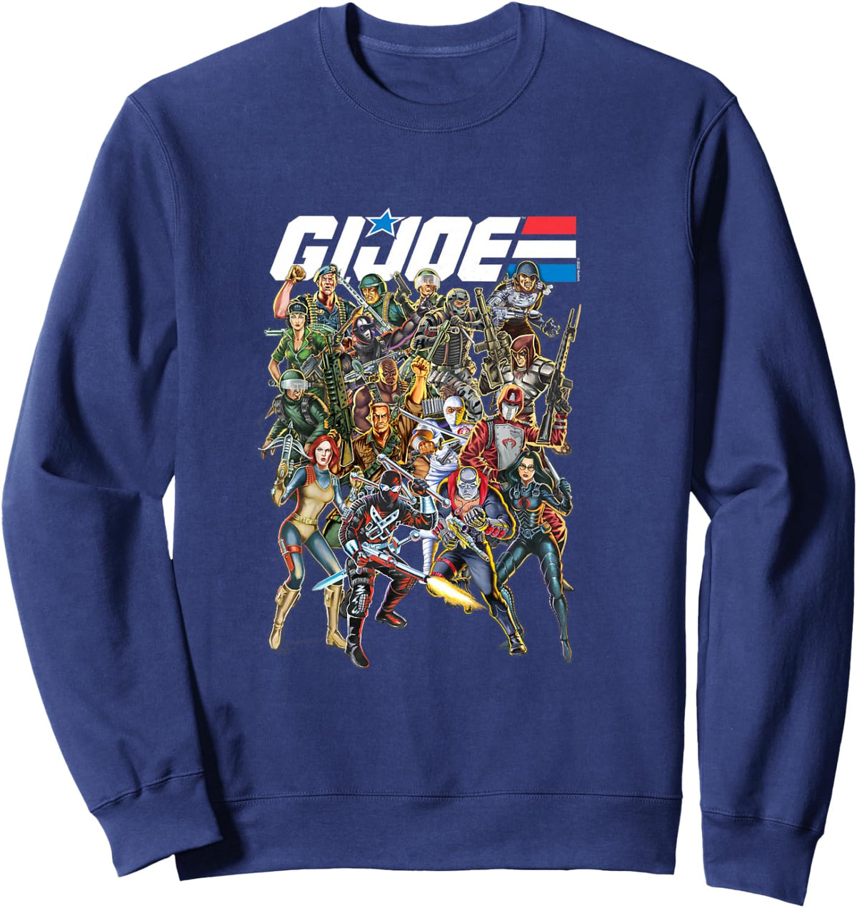 G.I. Joe A Real American Hero Vintage Character Mashup Sweatshirt - Sweatshirt | Navy