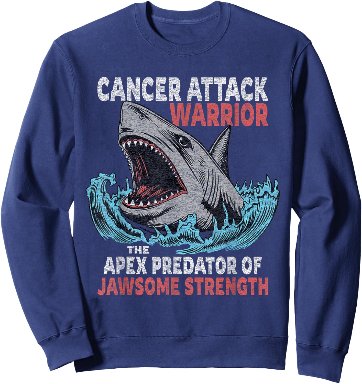 Cancer Fighter Support | Cancer Warrior Strength Fight Sweatshirt - Sweatshirt | Navy