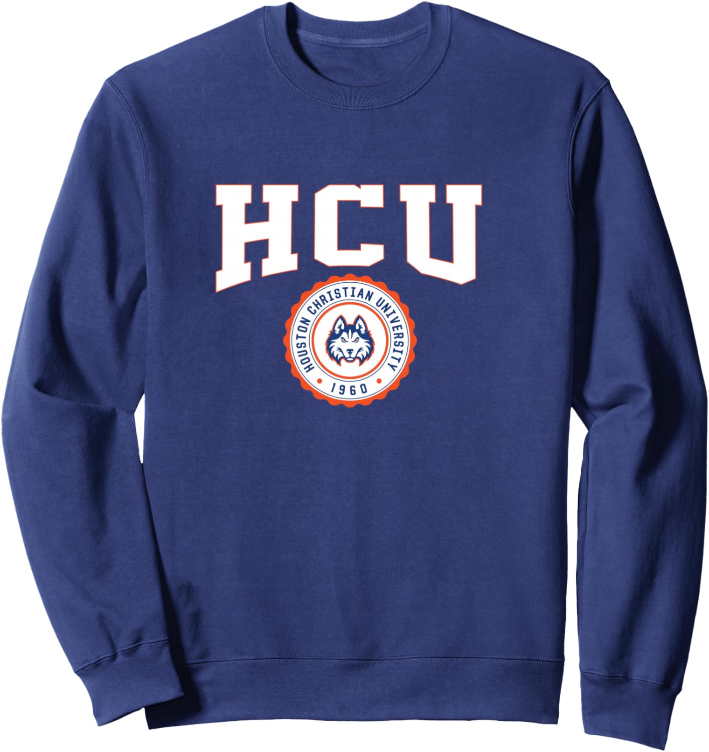 Houston Christian University Huskies Collegiate Seal Sweatshirt - Sweatshirt | Navy