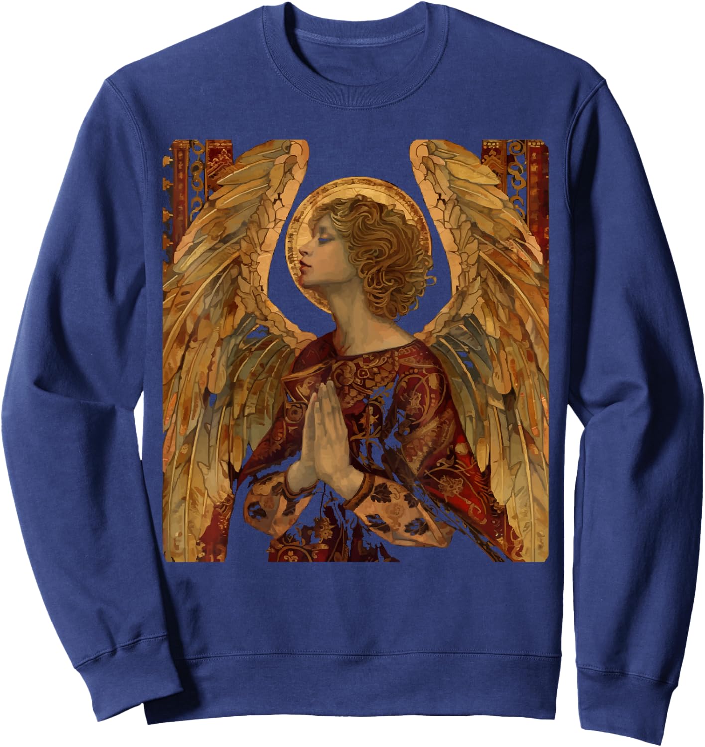 Archangel Gabriel Catholic Christianity Guardian Angel Sweatshirt - Sweatshirt | Navy