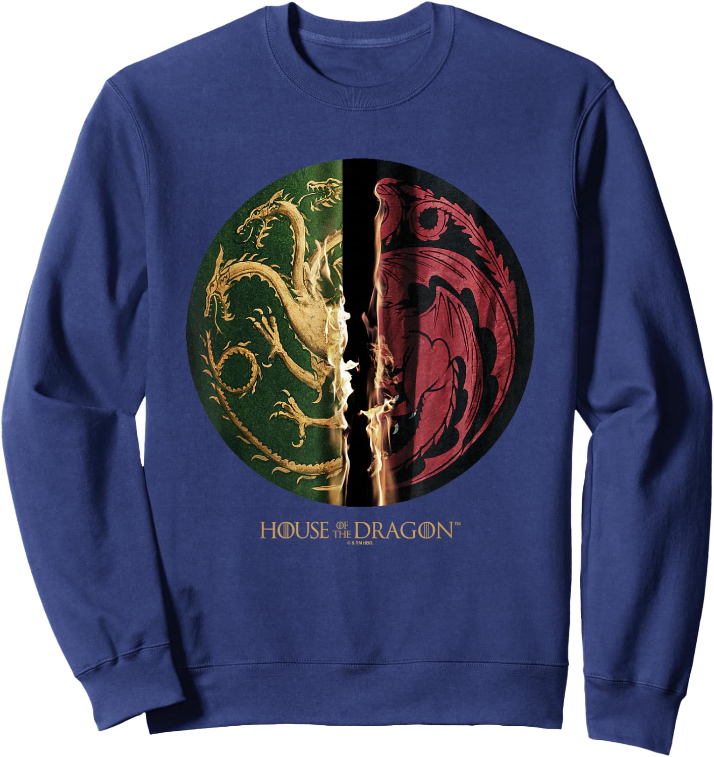 House of the Dragon Green VS Black House Targaryen Emblem Sweatshirt - Sweatshirt | Navy