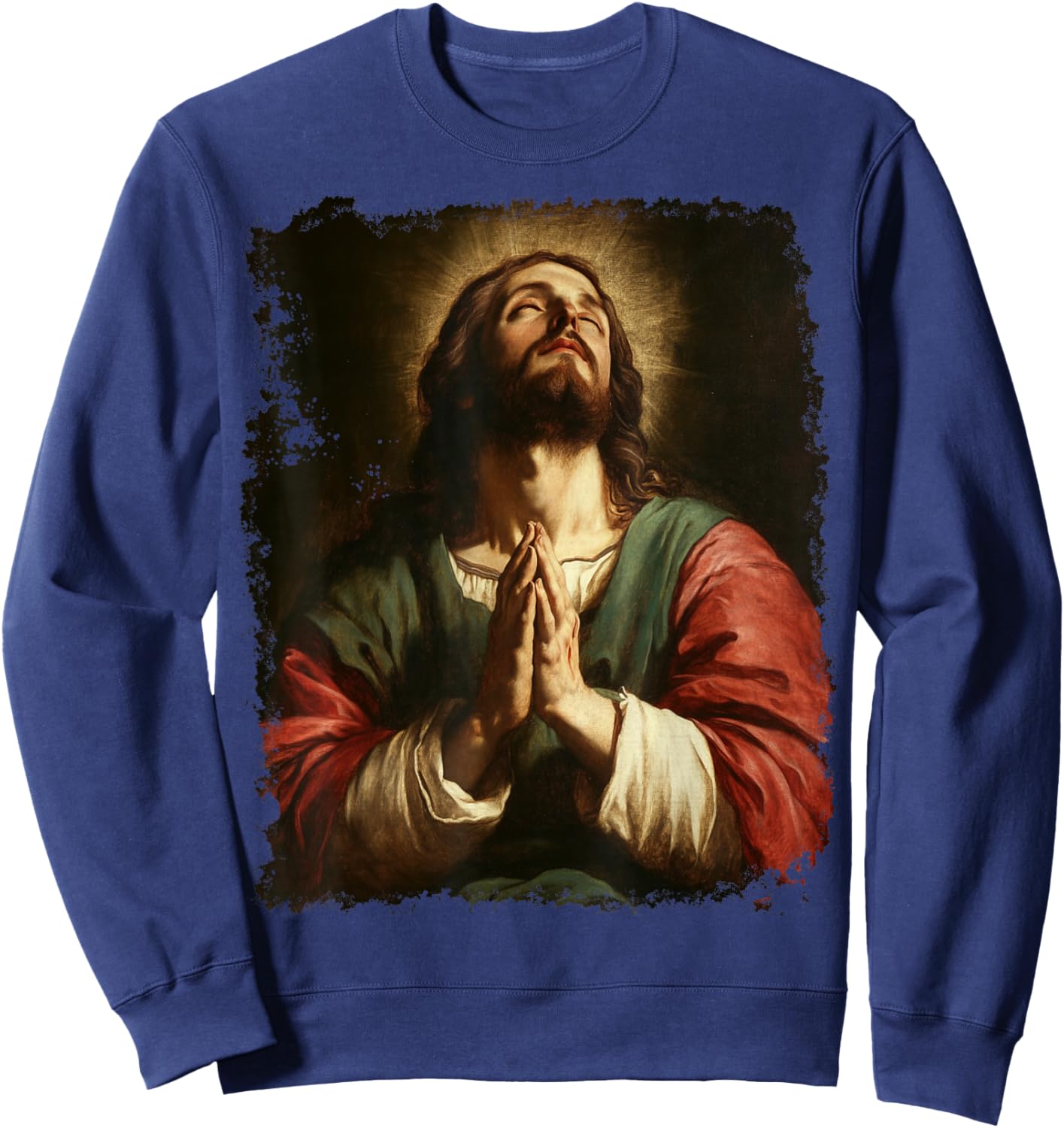 Jesus Christ Prayer Sweatshirt - Sweatshirt | Navy