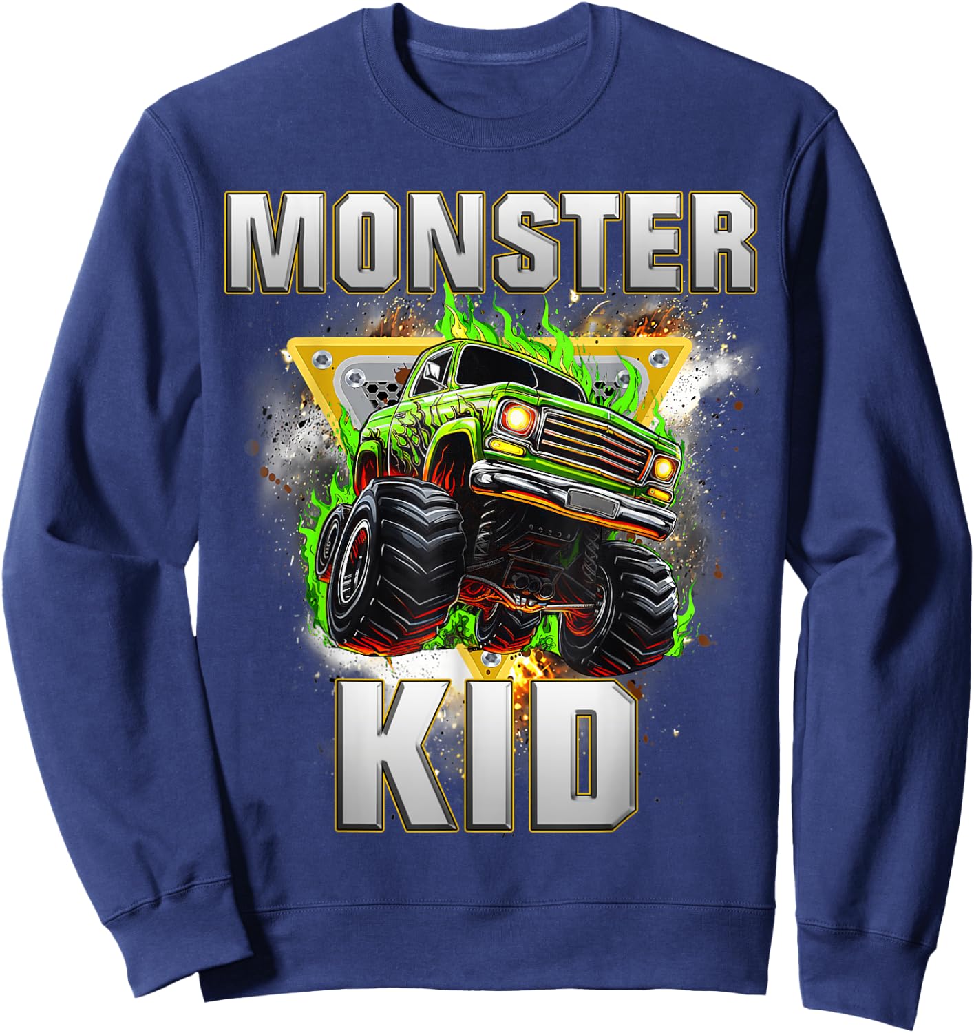Monster Truck Kid Monster Truck Are My Jam Boys Girls Sweatshirt - Sweatshirt | Navy