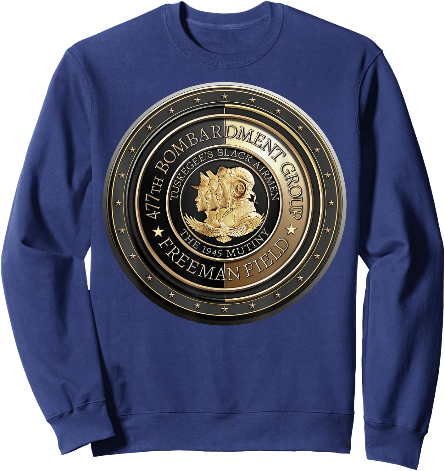 Tuskegee’s Airmen Black Military History Veteran Recognition Sweatshirt - Sweatshirt | Navy