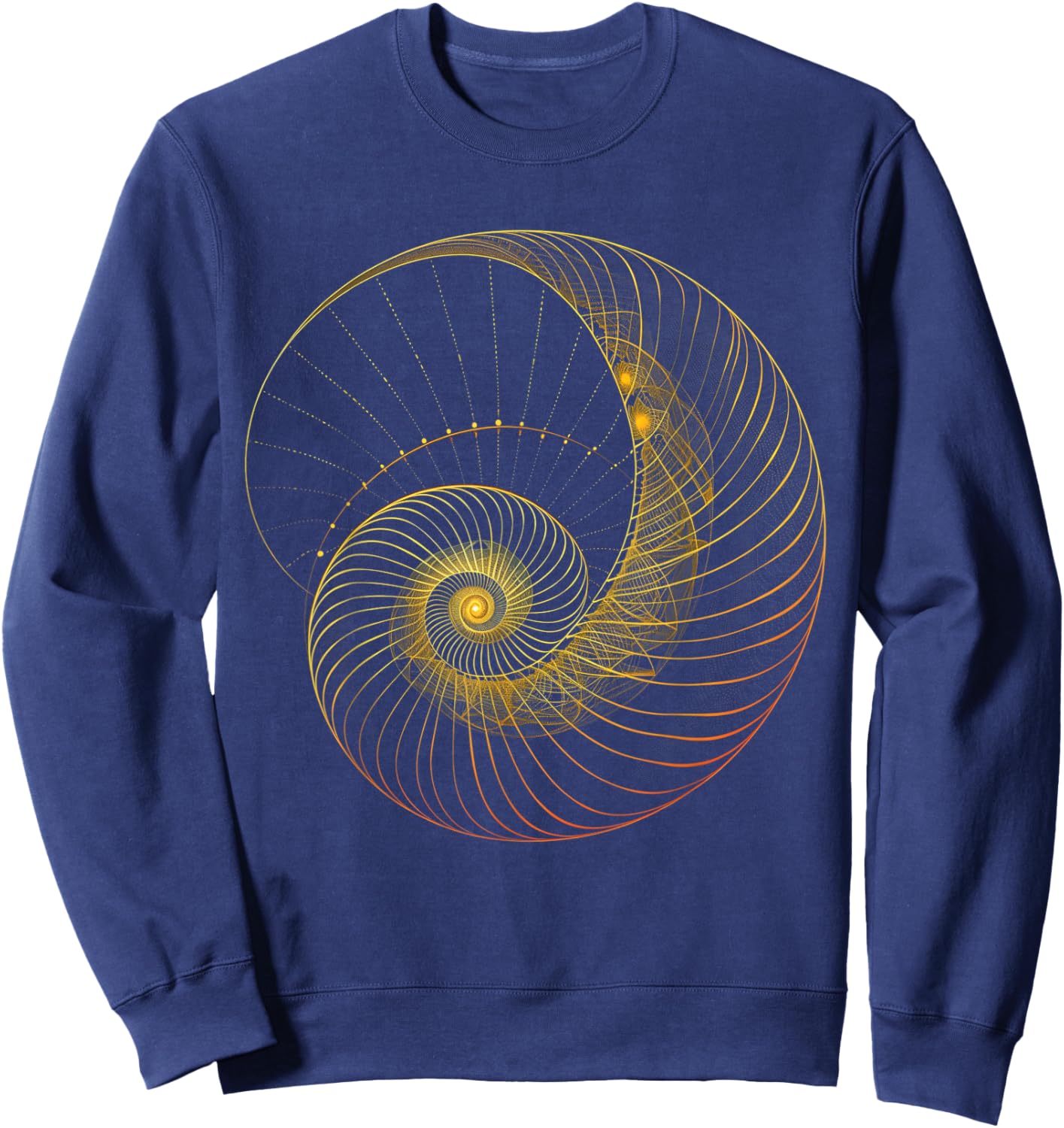 Fibonacci Spiral Ratio Math Mathematician Sacred Geometry Sweatshirt - Sweatshirt | Navy