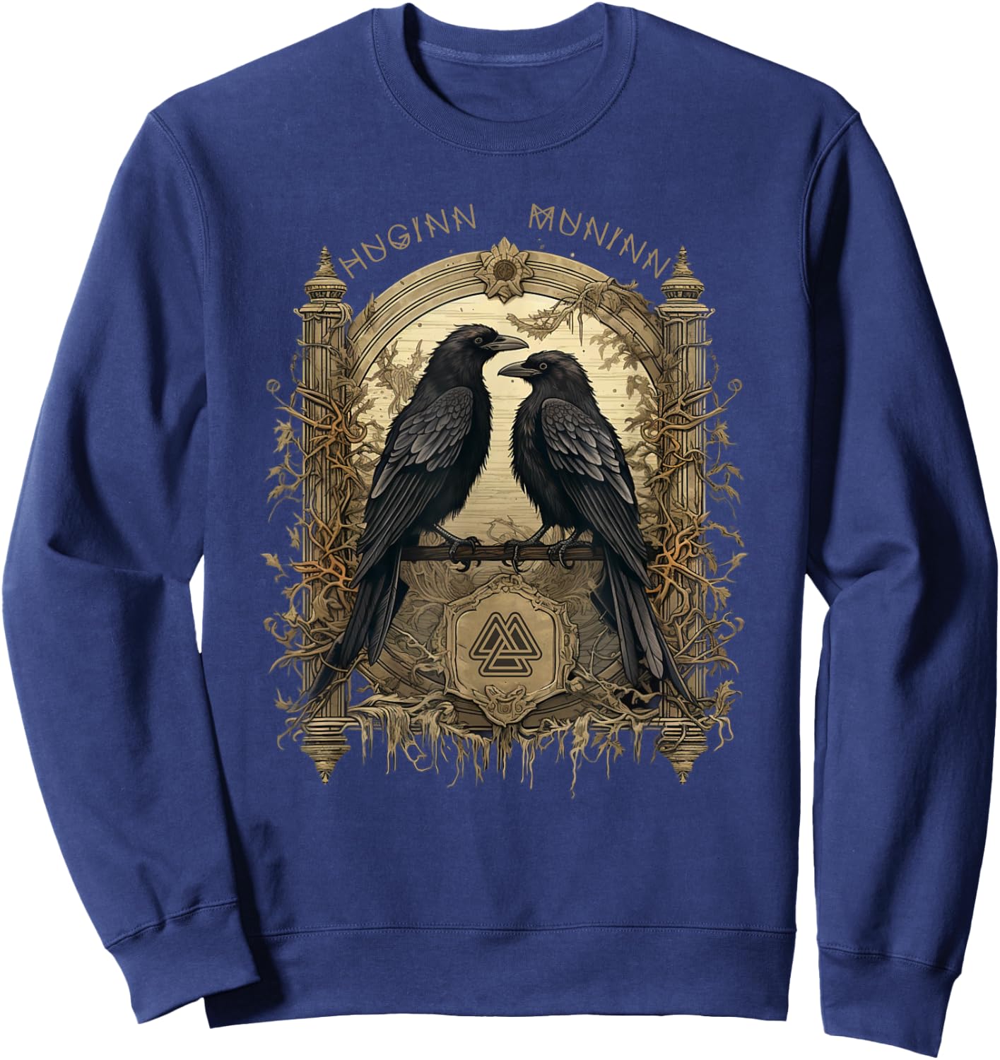 Huginn And Muninn Odin Ravens Norse Mythology Culture Sweatshirt - Sweatshirt | Navy