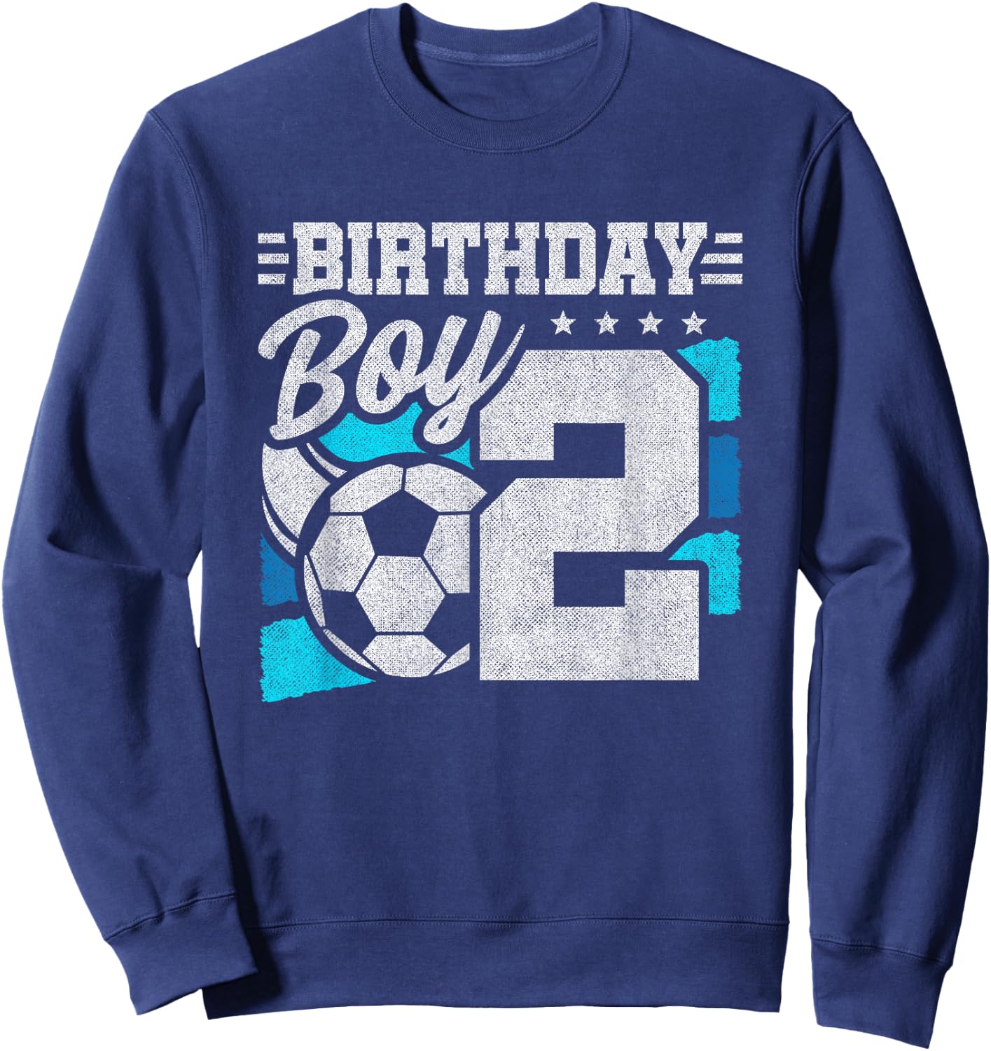 Soccer Birthday Party - 2 Year Old Boy - 2nd Birthday Sweatshirt - Sweatshirt | Navy