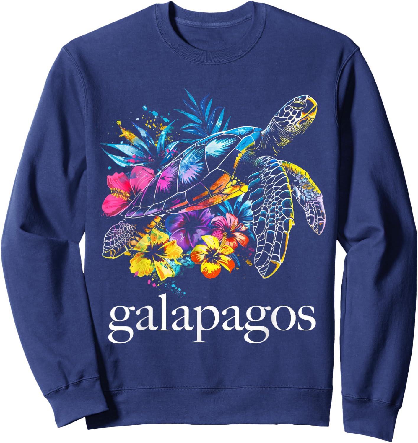 Galapagos Islands Sea Turtle Ecuador Scuba Diving Souvenir Sweatshirt - Sweatshirt | Navy