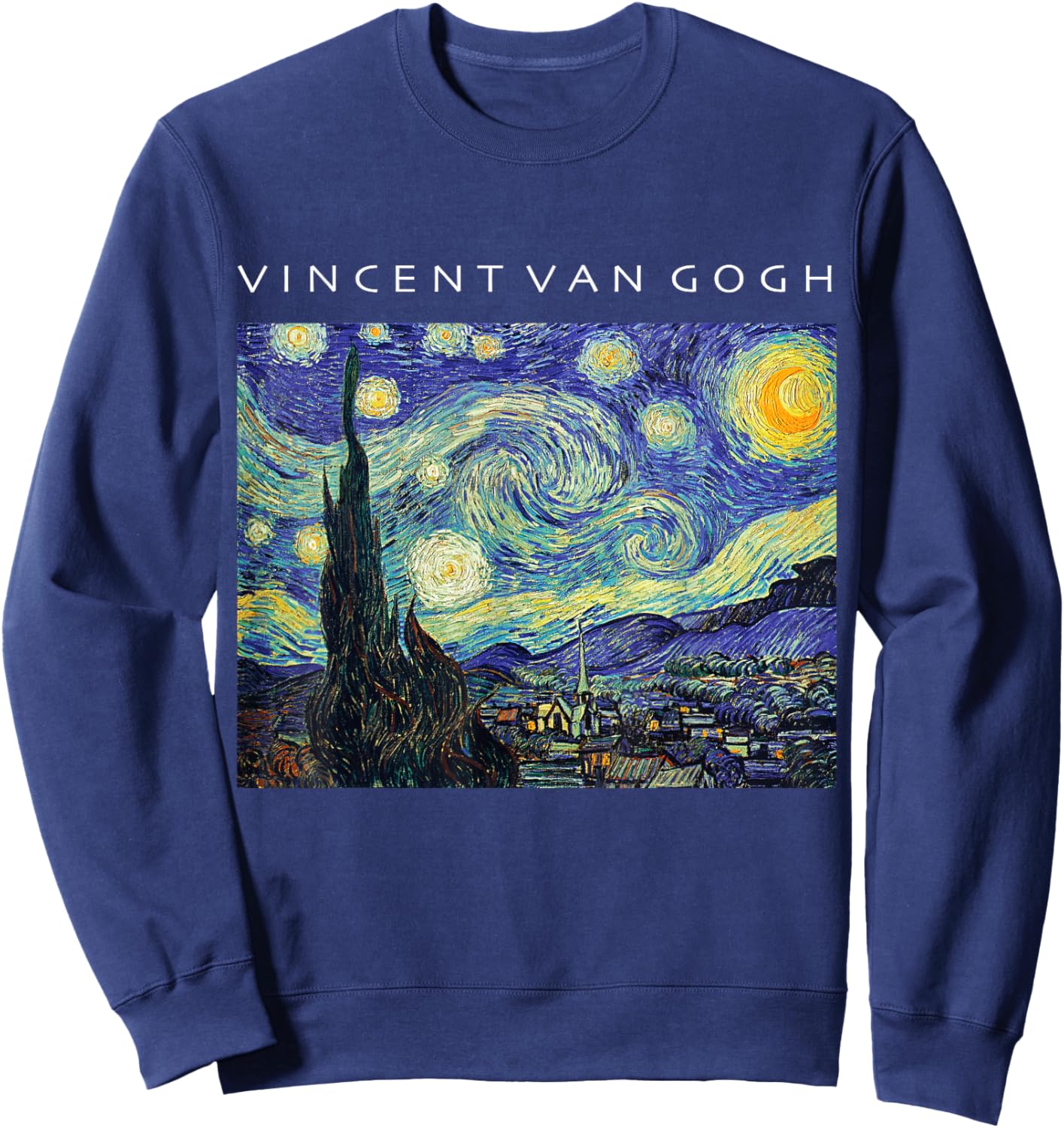 Vincent Van Gogh Starry Night Painting Art Shirt Sweatshirt - Sweatshirt | Navy