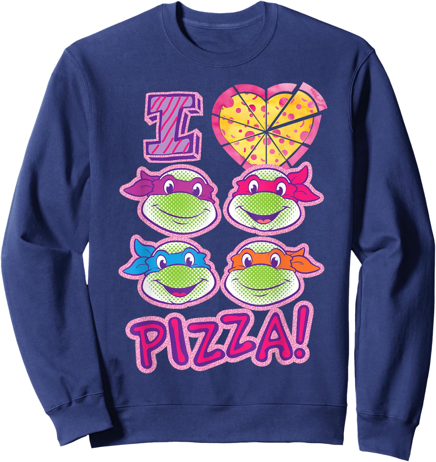 Teenage Mutant Ninja Turtles I Love Pizza Sweatshirt - Sweatshirt | Navy