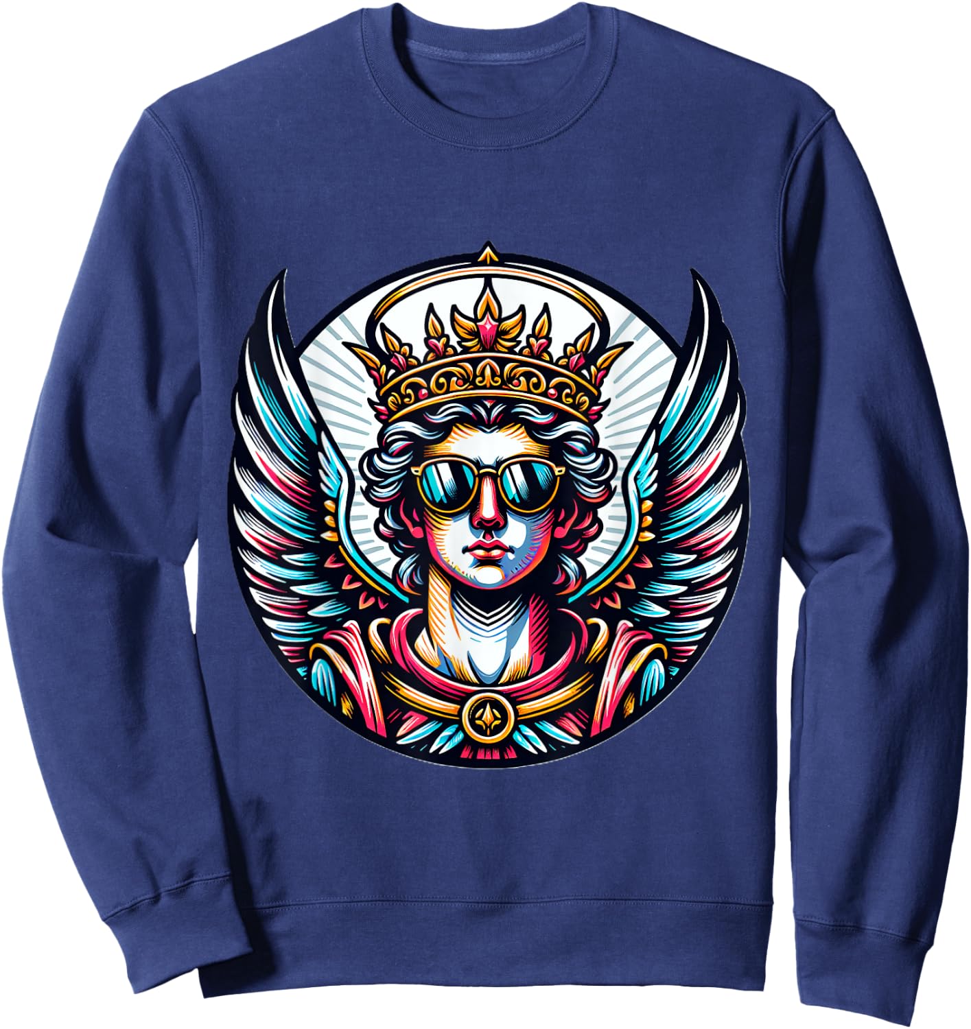 Gangsta Archangel Michael Costume Saint Michael Sweatshirt - Sweatshirt | Navy