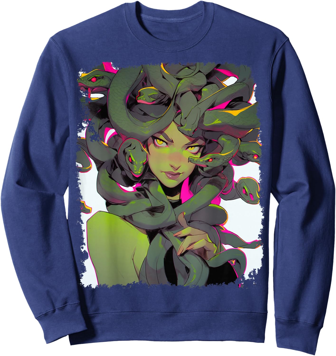 Cute Medusa Anime Sweatshirt - Sweatshirt | Navy
