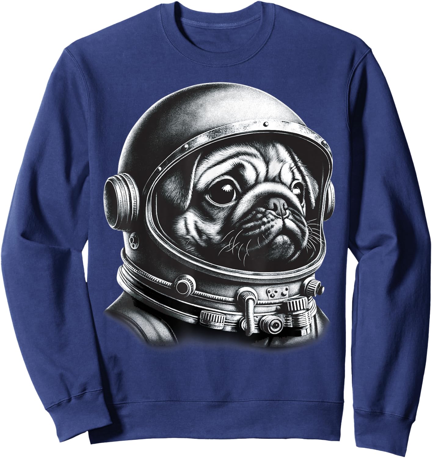 Pug Astronaut In Space Costume Pug Gifts Men Kids Women Sweatshirt - Sweatshirt | Navy