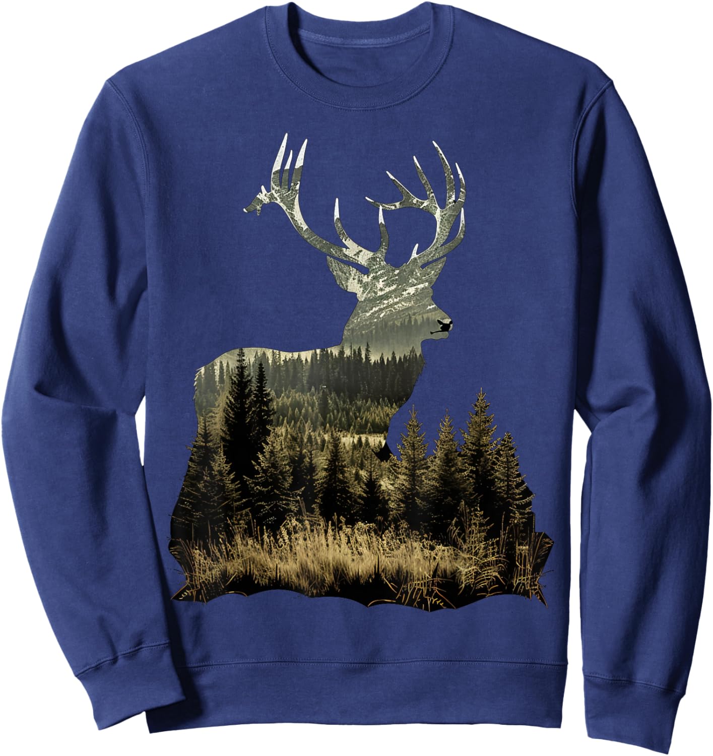 Forests, grasslands Deer Sweatshirt - Sweatshirt | Navy