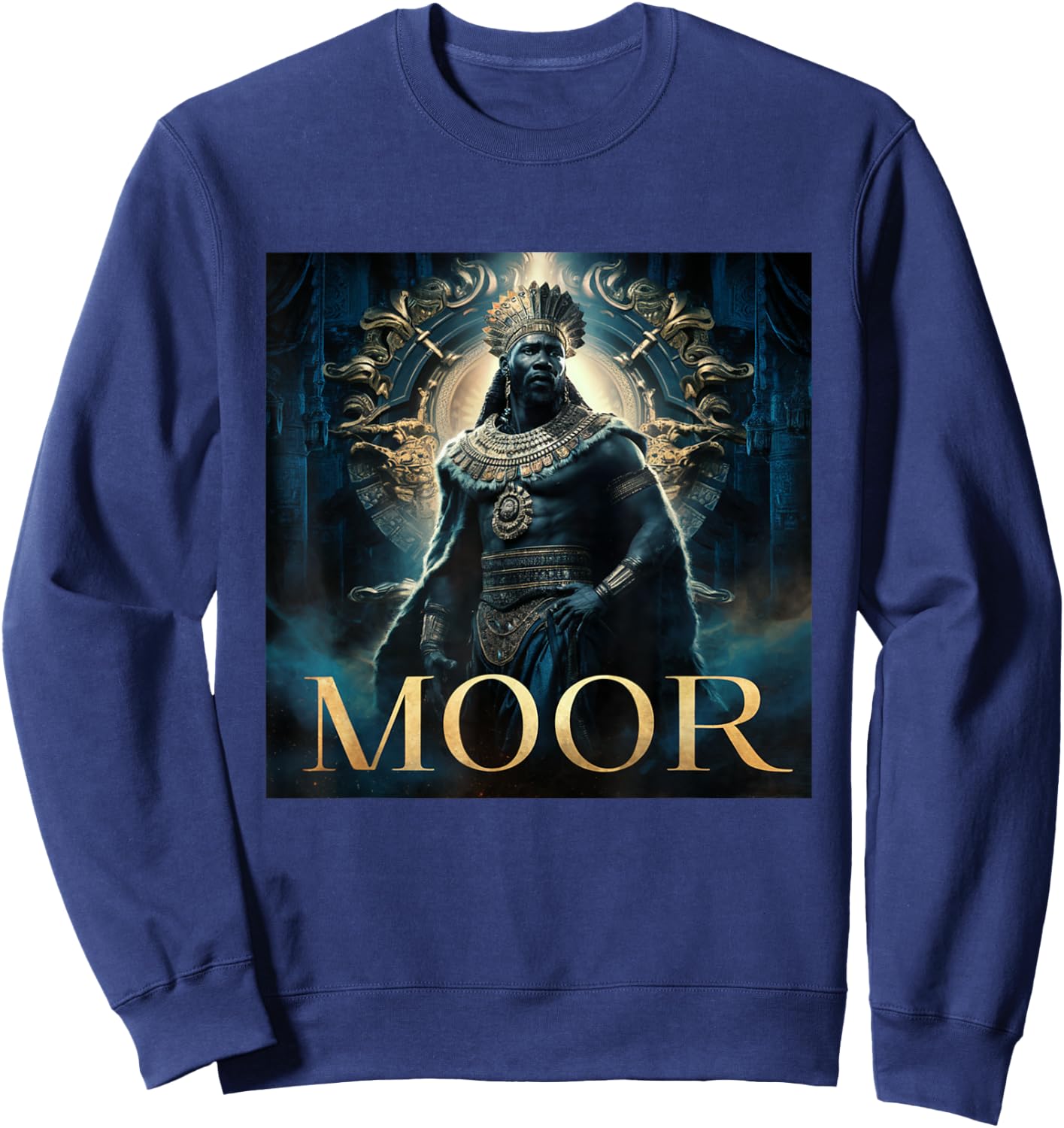 Moorish American - God Body Of Melanin Sweatshirt - Sweatshirt | Navy