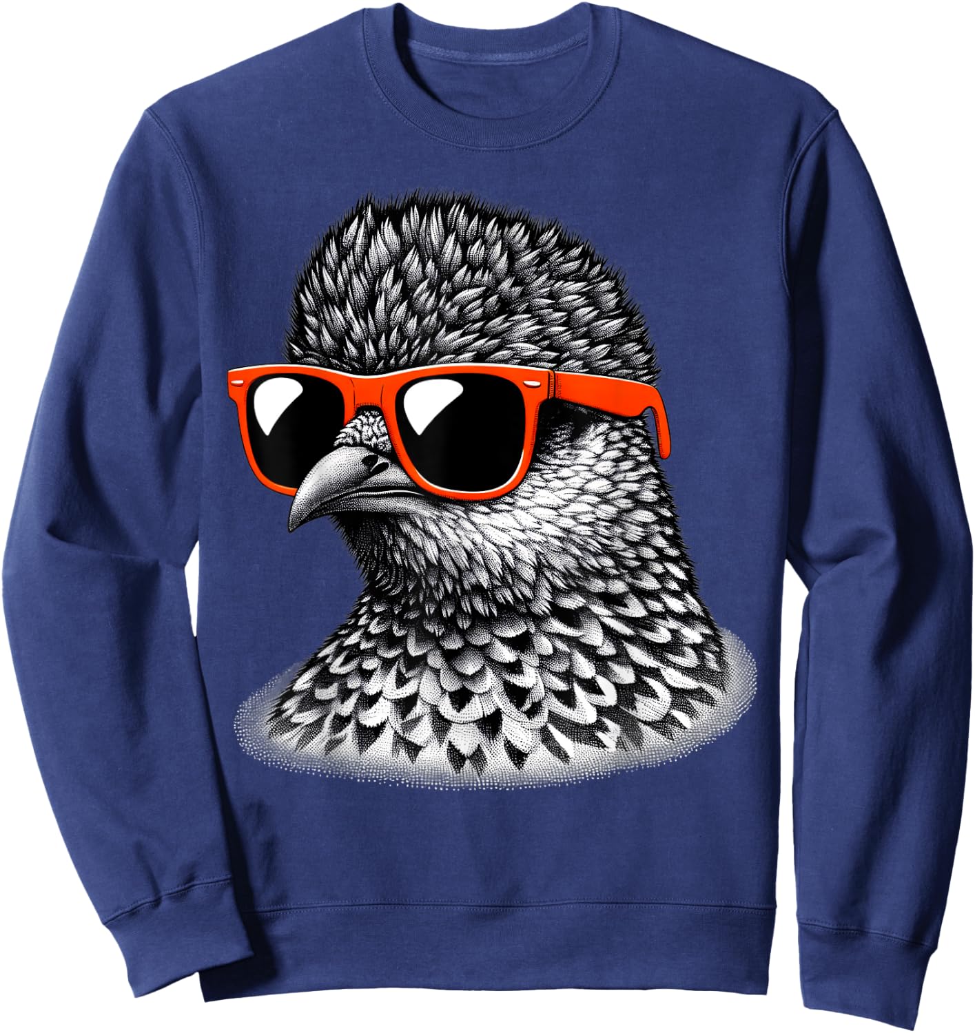 Cool Ptarmigan Bird Wearing Sunglasses Graphic Art Sweatshirt - Sweatshirt | Navy