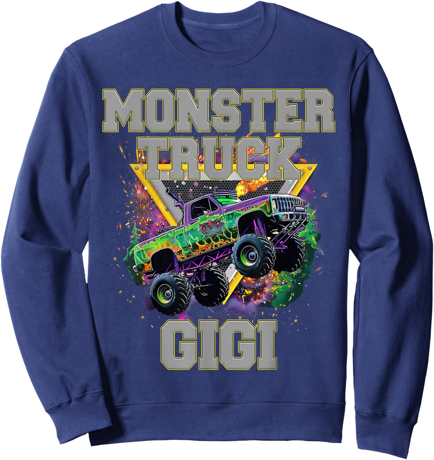 Monster Truck Gigi Monster Truck Are My Jam Truck Lovers Sweatshirt - Sweatshirt | Navy