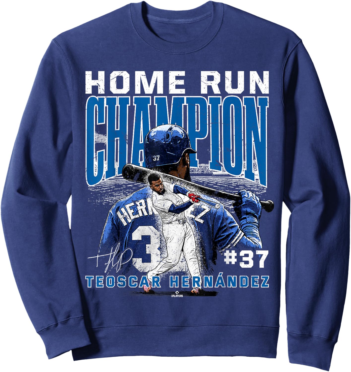 Home Run Champion Teoscar Hernandez Los Angeles MLBPA Sweatshirt - Sweatshirt | Navy