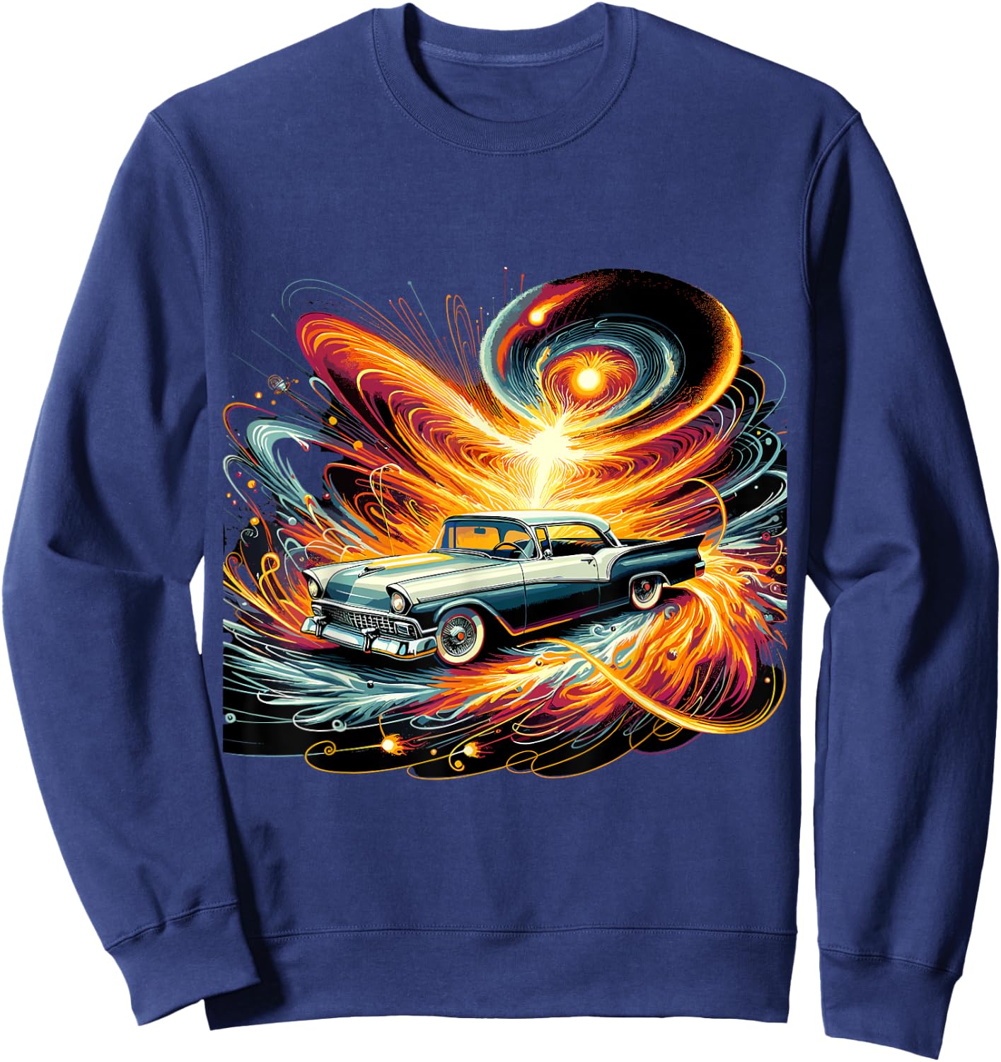 Supernova Speed Classic Car Cosmic Sweatshirt - Sweatshirt | Navy