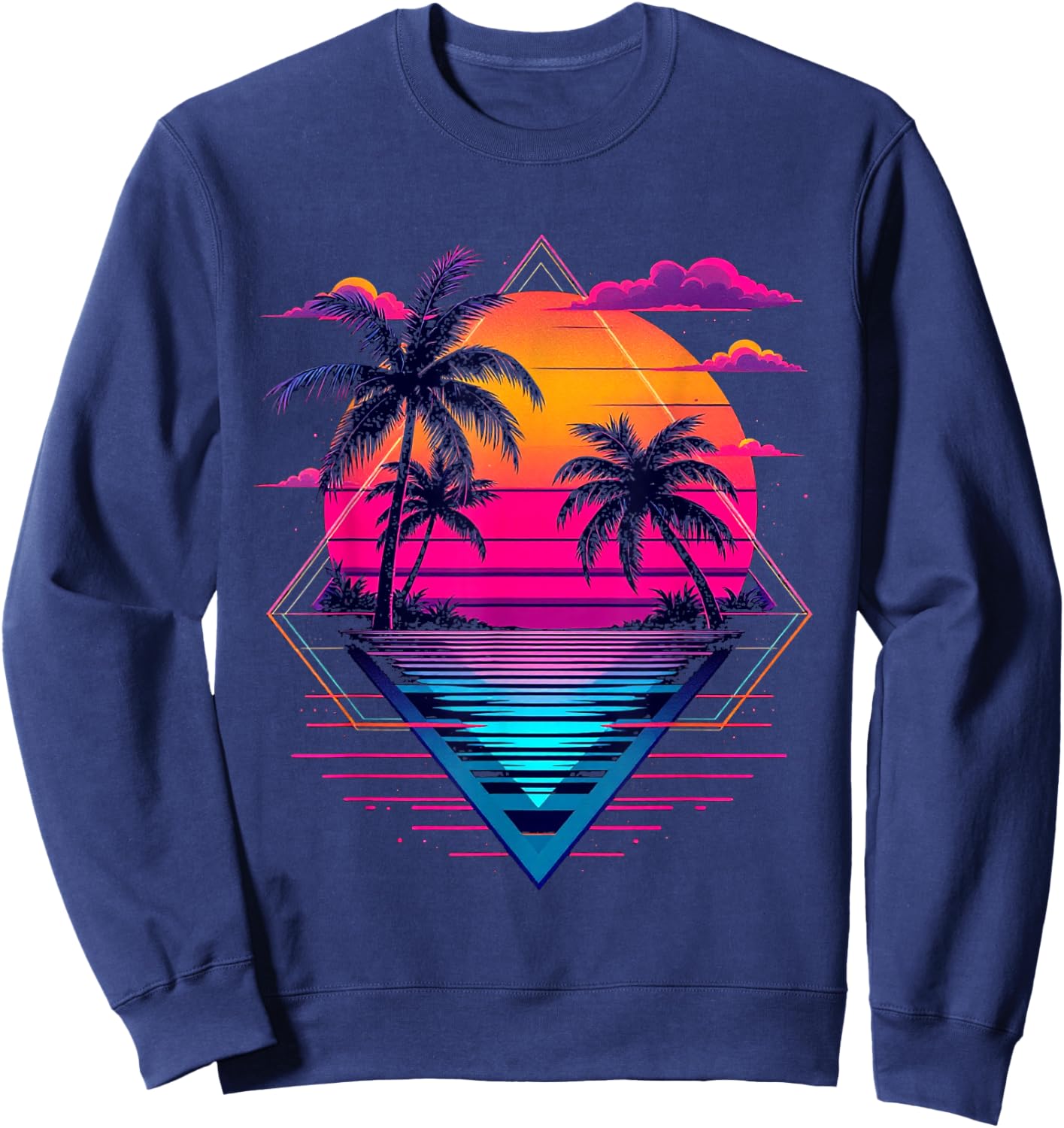 Vibrant Retro Sweatshirt - Sweatshirt | Navy