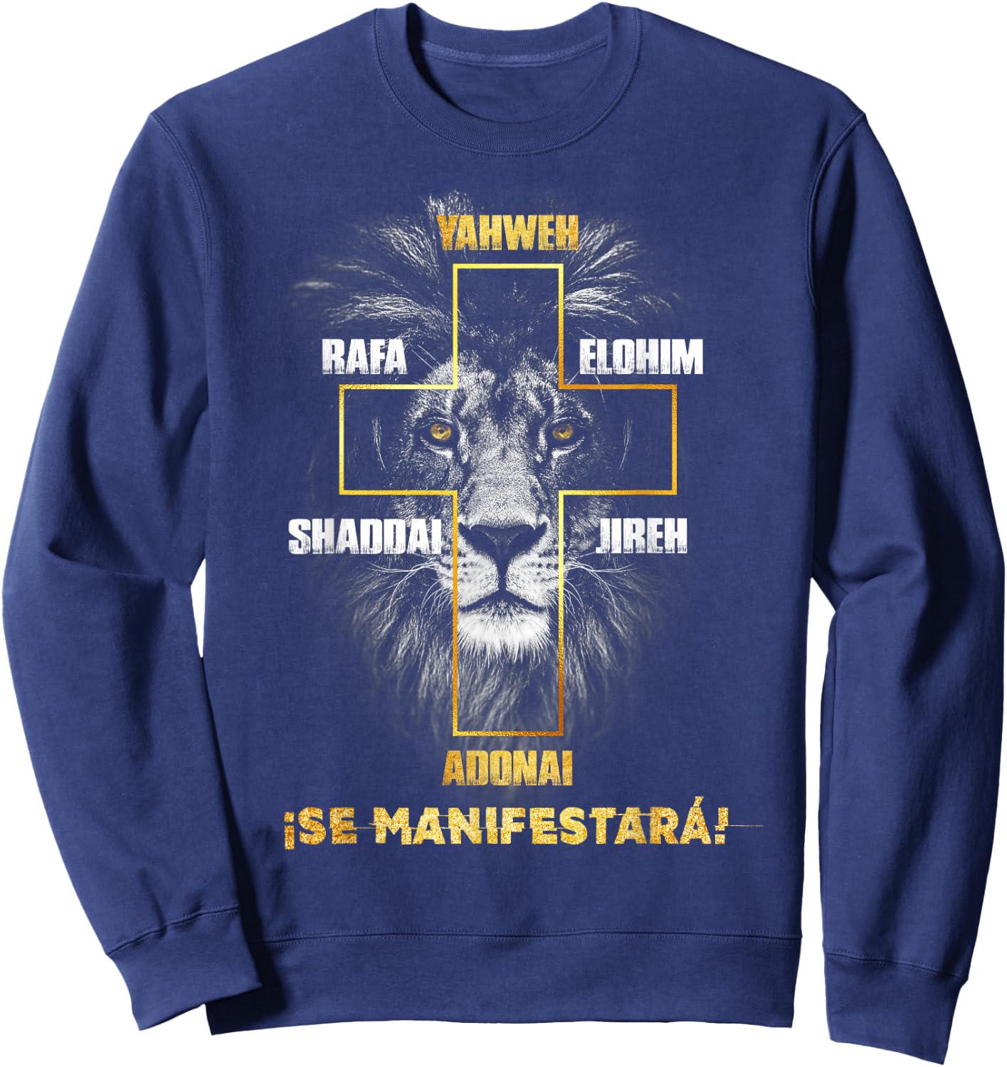 Camisa de Jesus en Espanol para Cristianos Christian Spanish Sweatshirt - Sweatshirt | Navy