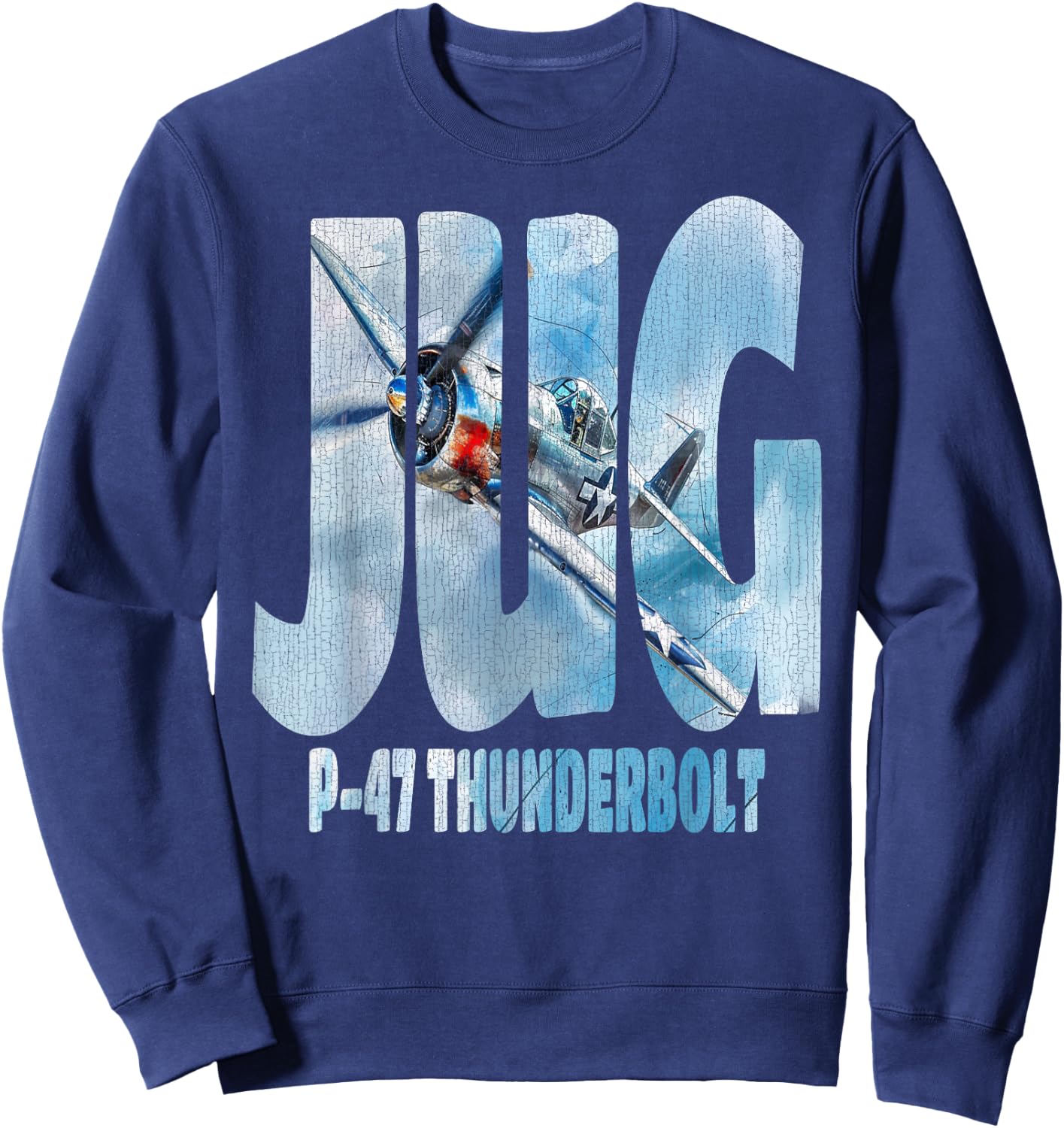 P:-47 Thunderbolt WW2 American Warbird Aviation Hobbyist Sweatshirt - Sweatshirt | Navy
