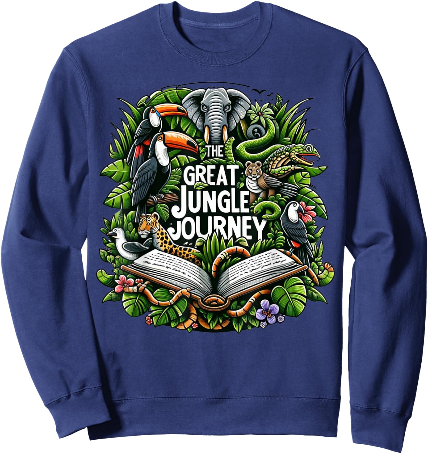 Jungle Journey VBS 2024 Vacation Bible School Summer Camp Sweatshirt - Sweatshirt | Navy