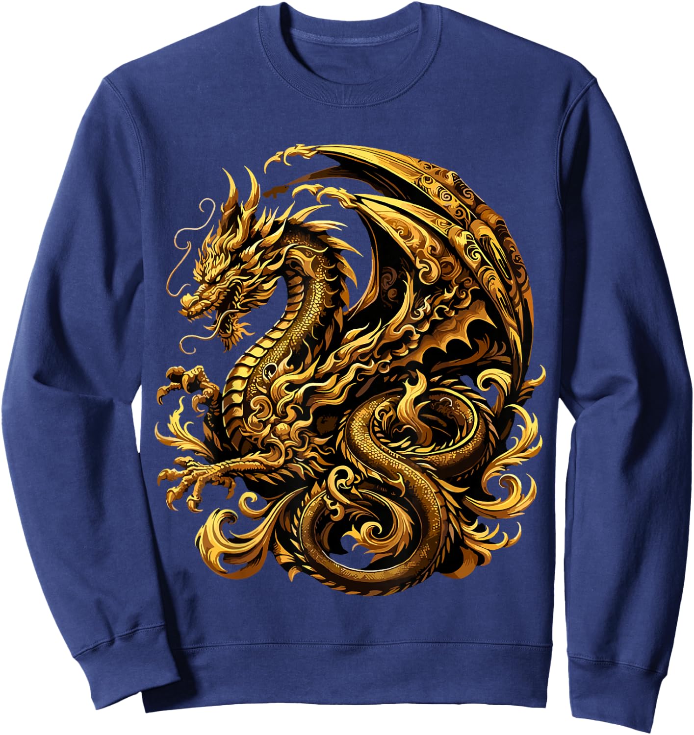 Golden Dragon Sweatshirt - Sweatshirt | Navy
