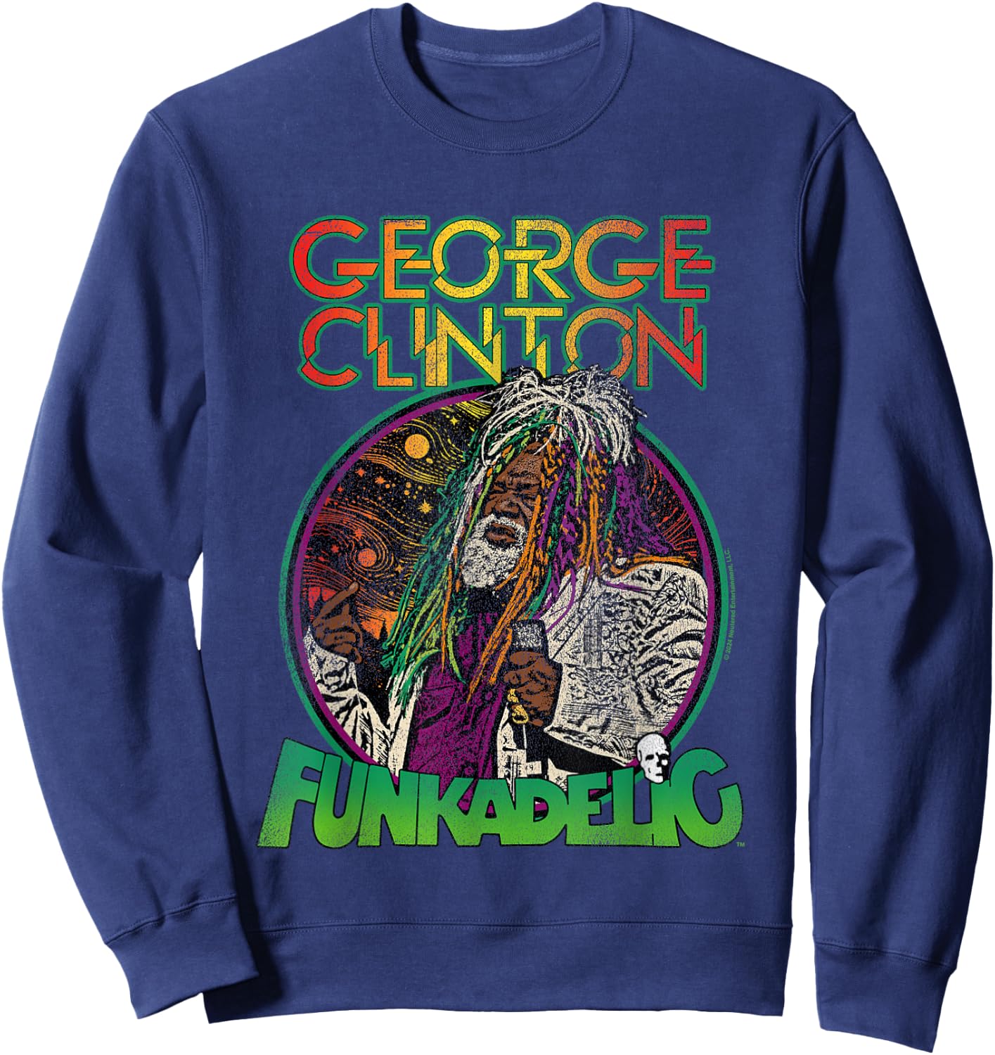 Popfunk George Clinton Live Hair , Small Sweatshirt - Sweatshirt | Navy
