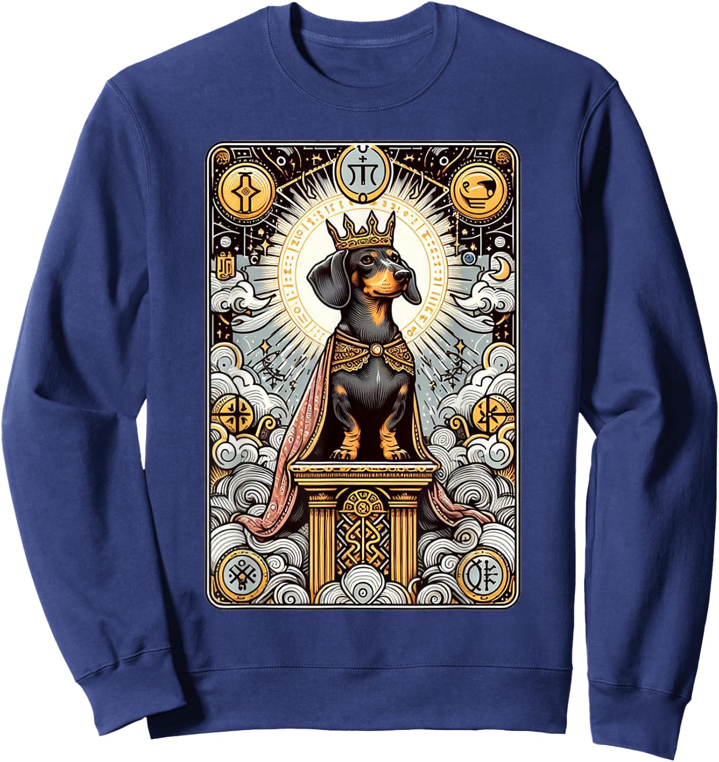 Dachshund tarot card Sweatshirt - Sweatshirt | Navy