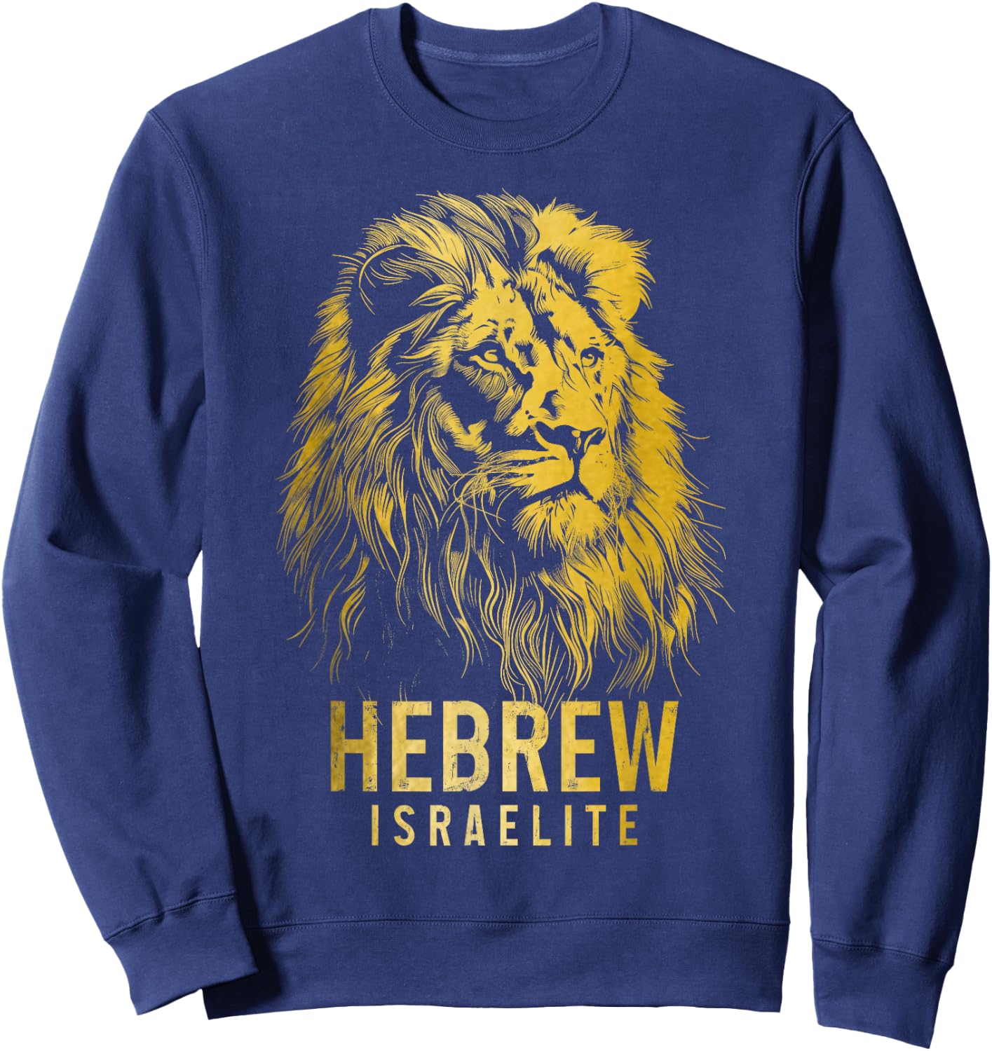 Hebrew Israelite Lion Of Judah Tribe YHWH Jew Jewish Yah Sweatshirt - Sweatshirt | Navy