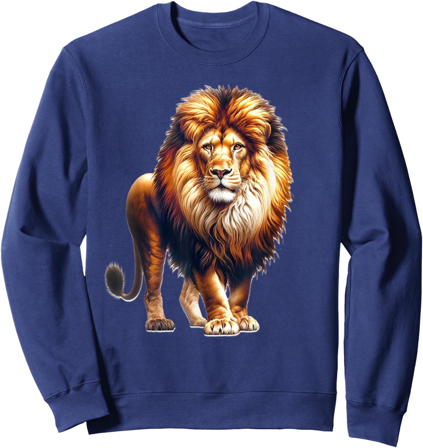 Lion Majestic Kingly Sweatshirt - Sweatshirt | Navy