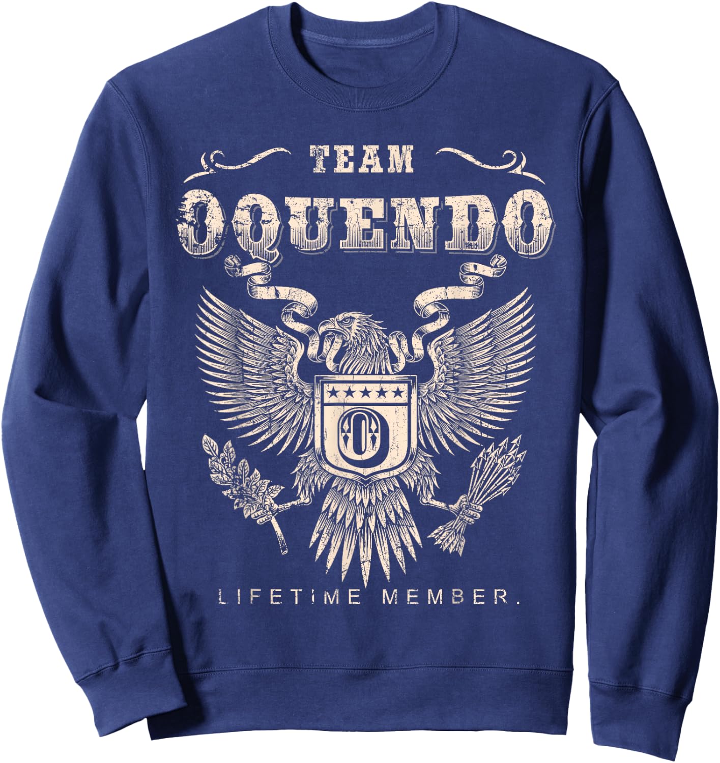 Team OQUENDO Family Name Lifetime Member Sweatshirt - Sweatshirt | Navy