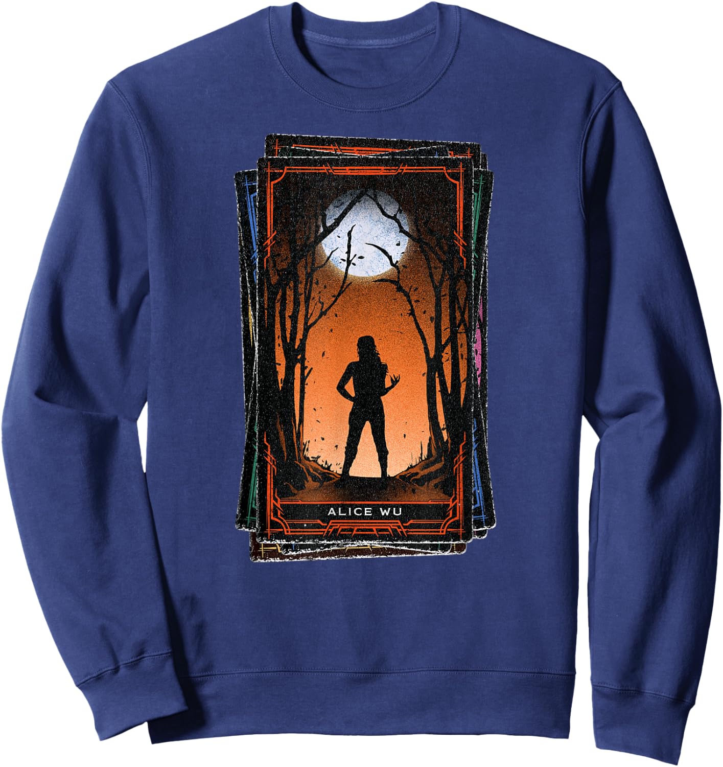 Marvel Agatha All Along Disney+ Alice Wu Tarot Card Sweatshirt - Sweatshirt | Navy