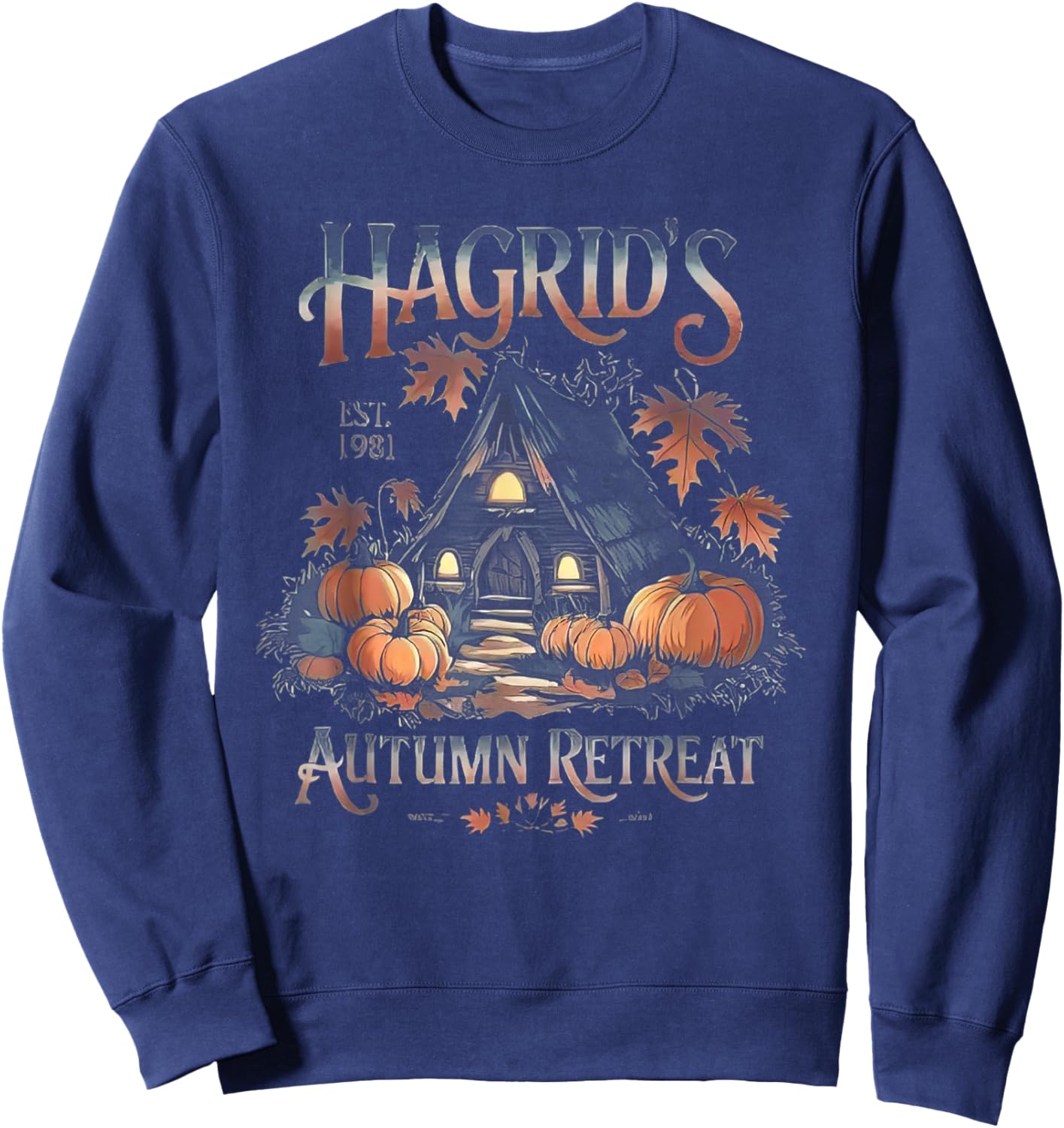 Fall Hagrid's Pumpkin Farm Patch Autumn Sweatshirt - Sweatshirt | Navy