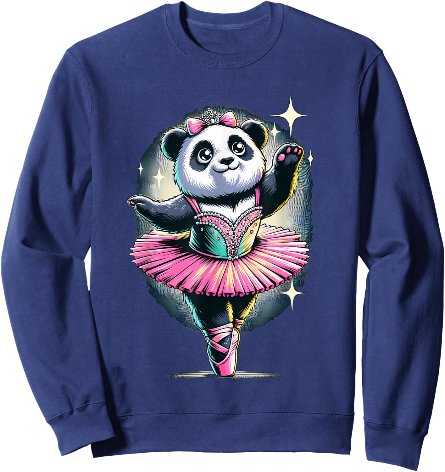 Ballerina Panda Dancing Sweatshirt - Sweatshirt | Navy