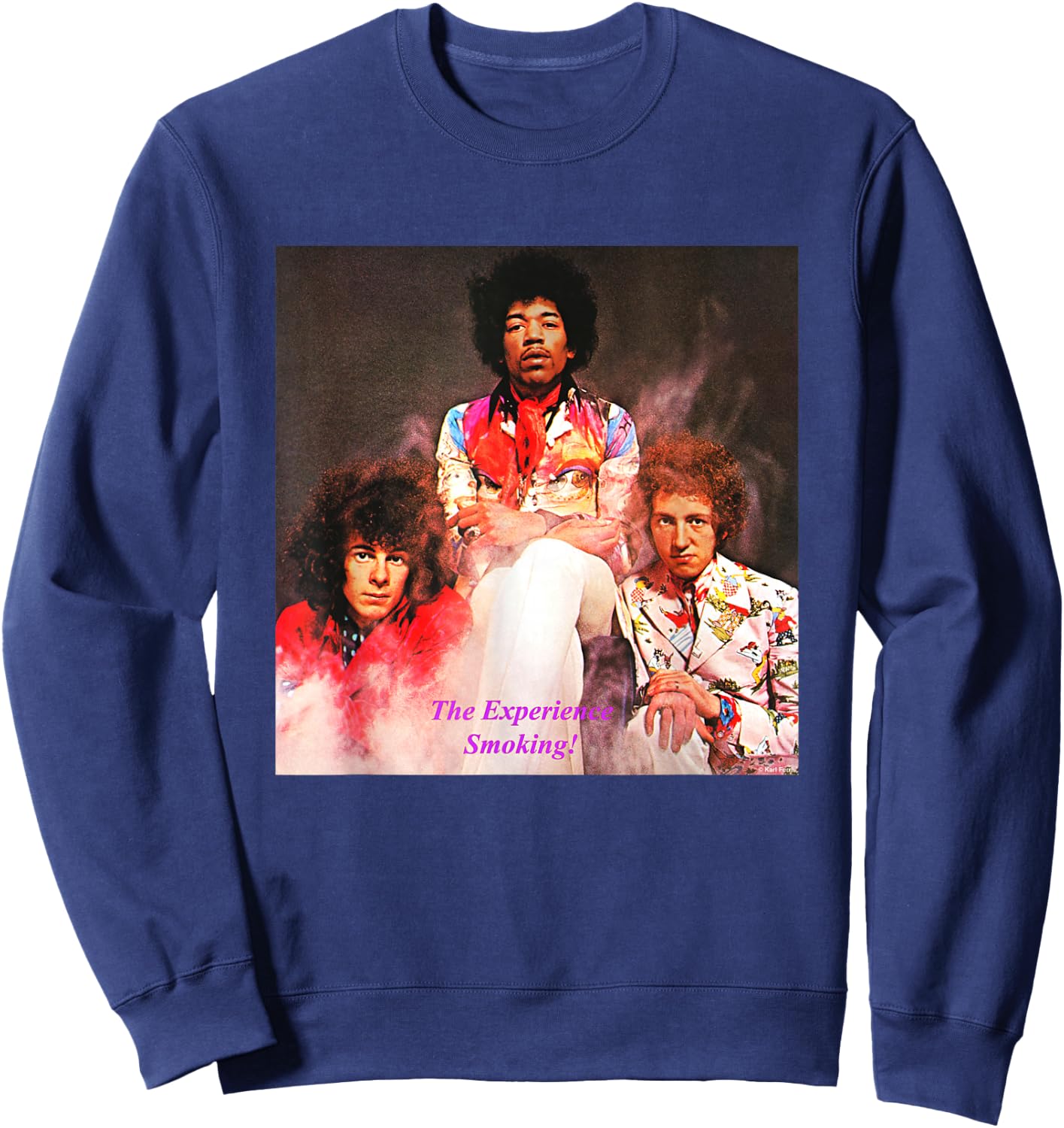 Karl Ferris Electric Ladyland Jimi Hendrix Smoking Sweatshirt - Sweatshirt | Navy
